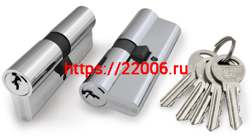 Цилиндровый Fuaro (Фуаро) механизм (100 ZA/80) 1000ZAKey80(35+10+35) CP хром 5Key