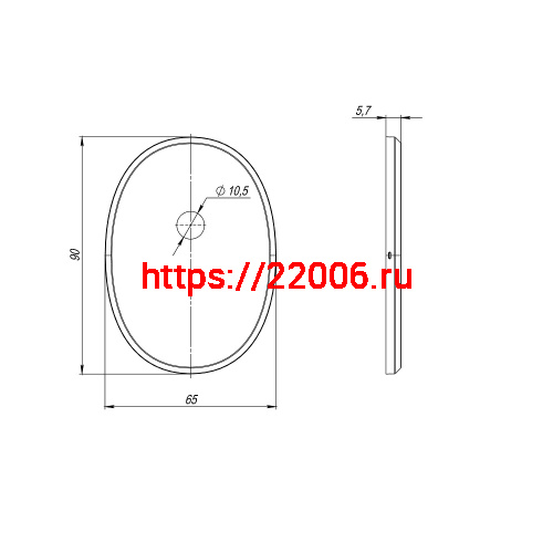 Накладка Fuaro (Фуаро) на шток цилиндра ESC.O.ECO/OV.474 (ESC 474) BL черный фото 3