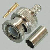 Разъем BNC "штекер" металл на кабель RG-59 под обжим