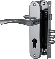 Замок цилиндровый Fuaro (Фуаро) с в комплекте с ручкой LOCKSET.1511W/B (SET F1511W/B) CP хром