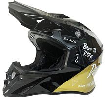 Мотошлем VIRTUE MD-902 Кросс черный с надписью (L)