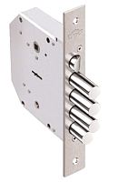 Замок Elbor (Эльбор) врезной сувальдный с задвижкой и защёлкой Гранит 1.06.40 (левый), 5 кл. /00445/