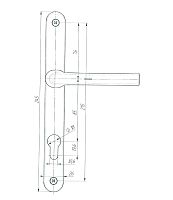 Ручка дверная Zenit (Зенит) на планке РФ1-85.25 (85 мм) черный матовый
