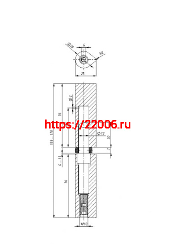 Петля приварная D20x160 ADJ регулируемая фото 2