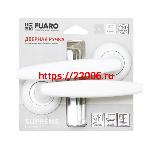 Ручка Fuaro (Фуаро) раздельная SUPREME RM/HD WH-19 фото 2 Ручка Fuaro (Фуаро) раздельная SUPREME RM/HD WH-19 фото 2