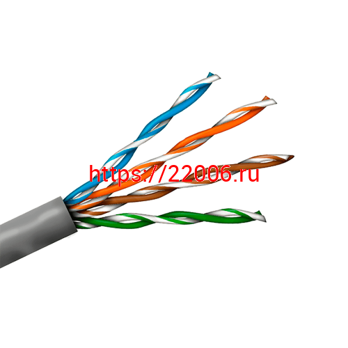 Кабель DIVISAT UTP 4PR 24AWG Cu CAT 5e, PVC (0.52) 305м