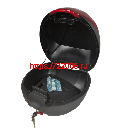 Кофр багажный мото задний CIGNA E-29 29л серый с черным фото 2