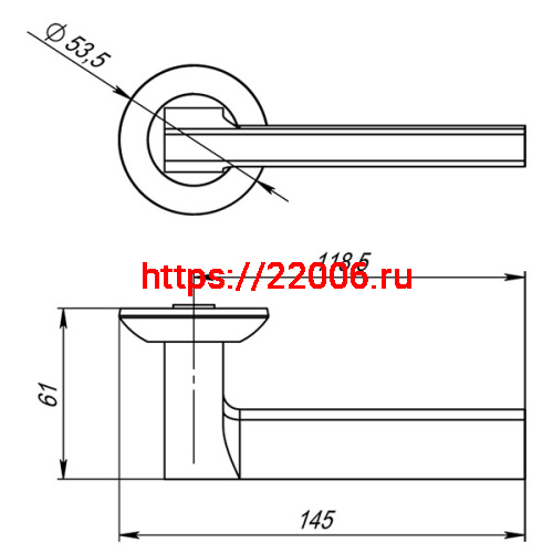 Ручка Punto (Пунто) раздельная R.TL54.BLADE (BLADE TL) WH-19 белый фото 3