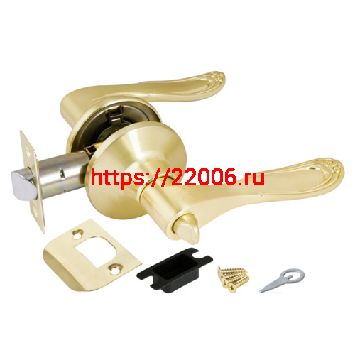 Ручка Punto (Пунто) защелка DK630 SB-BK (6030 SB-B) (фик.) мат. золото