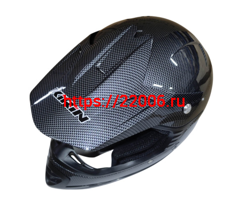 Шлем кроссовый KIRIN QL-B07, карбон, синий, размер M фото 3