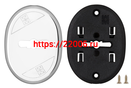 Накладка Mottura (Моттура) на сувальдный замок овальная 95.323 (ХРОМ), 1 шт