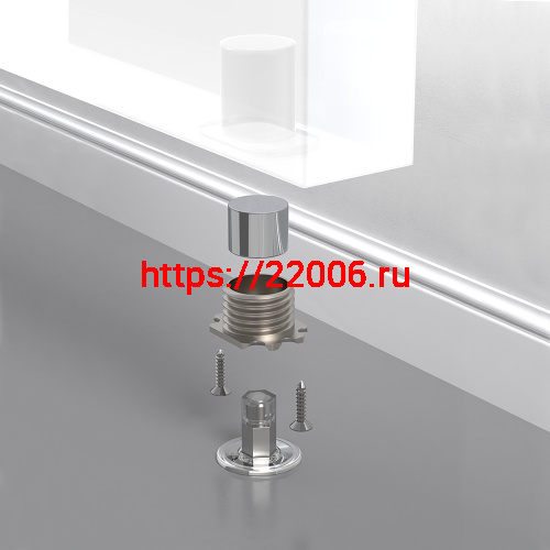 Упор Armadillo (Армадилло) дверной скрытый STELS TR Прозрачный фото 2