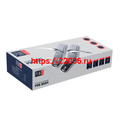 Ручка Punto (Пунто) на планке HANDLE90.CRONA.18-85 (P90 8518 CRONA) СP хром фото 2