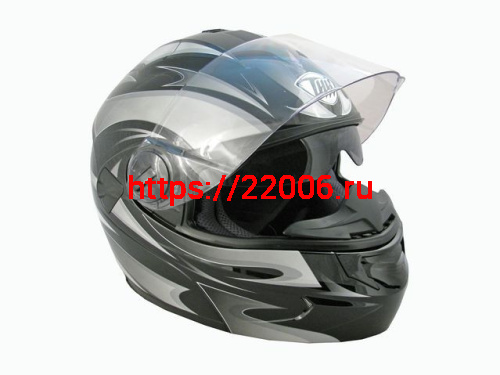 Мотошлем THH T-797 №2 black/ silver (S)