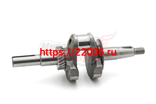 Коленвал 168F-2 (цилиндрический вал d20) МБ-2М в сборе 5-5 (радиус кривошипа 27 мм) (13100)