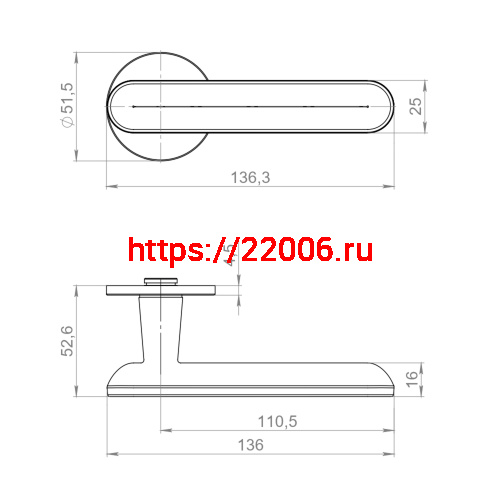 Ручка Armadillo (Армадилло) раздельная R.YM.FRAPPE FSG-39 флор. золото фото 3