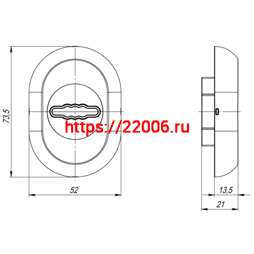 Накладка Fuaro (Фуаро) на сувальдный замок ESC.S-auto/CRE/OV.13 (ESC-13S) с автомат. шторками CP хром фото 4