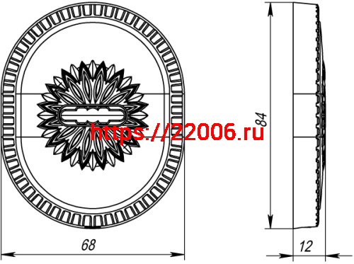 Декоративная накладка Armadillo (Армадилло) на сувальдный замок PS-DEC CL (ATC Protector 1) СР Хром фото 4