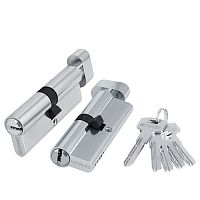 Цилиндровый Fuaro (Фуаро) механизм (200 ZM/110) 2000ZMKnob110(45+10+55) CP хром 5Key с вертушкой