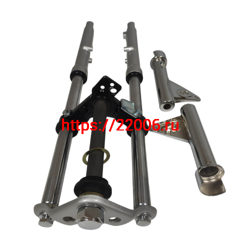 Вилка телескопическая передняя Альфа в сборе (перо 27 мм) ось 10мм (барабанный тормоз) стд фото 3 Вилка телескопическая передняя Альфа в сборе (перо 27 мм) ось 10мм (барабанный тормоз) стд фото 3