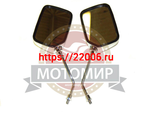 Зеркала (006) d8 квадр. хром крепление в углу (кол-во в упак. 50 пар.)