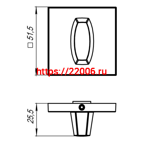 Ручка Armadillo (Армадилло) поворотная BK6.K.USS52 (WC-BOLT BK6 USS) FSG-39 флорентийское золото фото 3