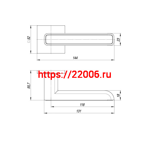 Ручка Punto (Пунто) раздельная K.ARC.Q52.MARS CP/WH-19 хром/белый фото 2