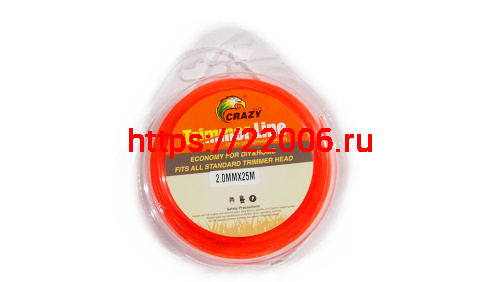 Леска триммерная (2,0*25м) CRAZY STONE звезда Леска триммерная (2,0*25м) CRAZY STONE звезда