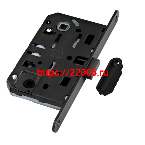 B06102.50.93.640 AGB (АГБ) Защелка врезная WC (черный) MEDIANA POLARIS с отв. планкой (скин)