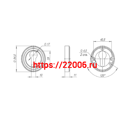 Накладка Punto (Пунто) под цилиндр ET ML ABG-6 зеленая бронза фото 3