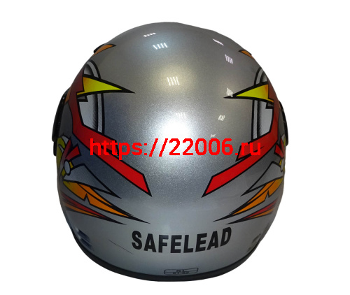 Шлем интеграл "Safelead" HF-908 (619) Детский E05 BLACK, TB-SILVER размер S (16 шт.) фото 4 Шлем интеграл "Safelead" HF-908 (619) Детский E05 BLACK, TB-SILVER размер S (16 шт.) фото 4