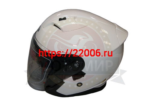 Шлем открытый YM-637 "YAMAPA", белый, размер XL (с антикрылом) NEW фото 4 Шлем открытый YM-637 "YAMAPA", белый, размер XL (с антикрылом) NEW фото 4