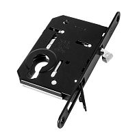 Корпус AGB (АГБ) врезного замка под цилиндр для раздвижных дверей SCIVOLA TRE B08982.50.93 (черный)