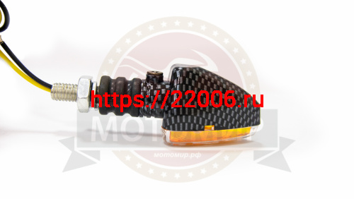 Боковой фонарь (LED) Мини (НF-1018)  Карбон (компл. - 1 пар) фото 3