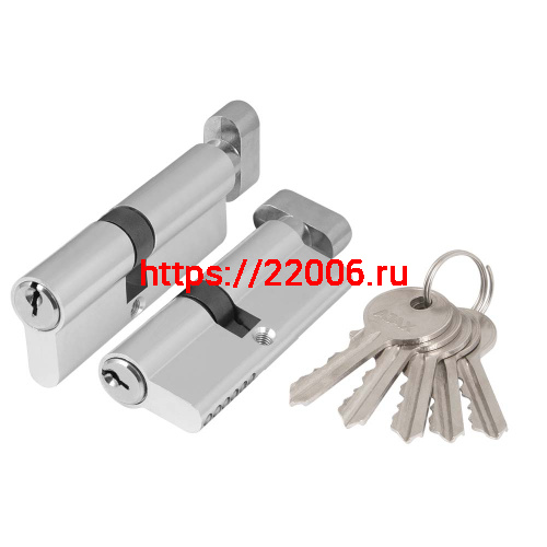 Цилиндровый Ajax (Аякс) механизм (AZ102/90) AZ1002Knob90 (40+10+40) CP хром