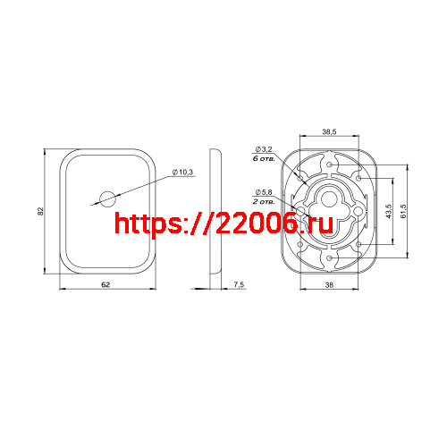 Накладка Fuaro (Фуаро) на шток цилиндра ESC.O.TRD/K.486 SSC-16 сатинированный хром (1шт.) фото 2