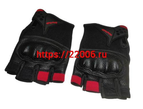 Перчатки PRO-BIKER MCS-57B без пальцев (чёрно-красные), р-р XXL фото 3