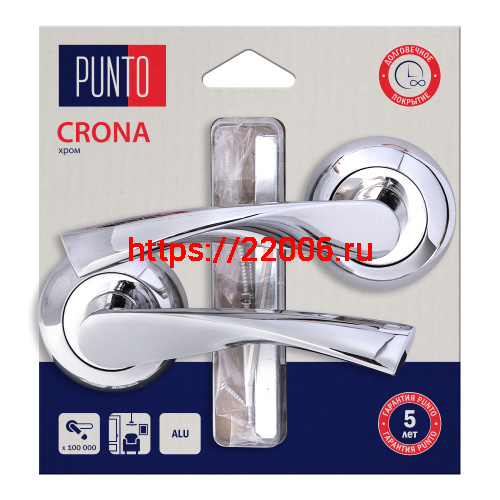Ручка Punto (Пунто) раздельная LM/A R.TL54.CRONA/HD CP-8 хром