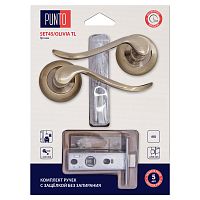 Комплект ручек Punto (Пунто) с защелкой без запирания LM/A SET45R.TL54.OLIVIA/HD ABG-6 бронза