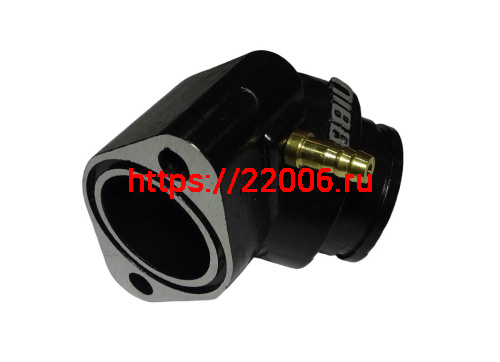 Патрубок карбюратора (впускной) 27 мм, QG-GY6QGZJ, для карб. GY6 + переходник 32 мм фото 3