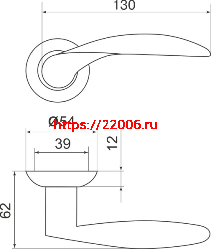 Ручка Armadillo (Армадилло) раздельная Diona LD20-1AB/GP-7 бронза/золото фото 3