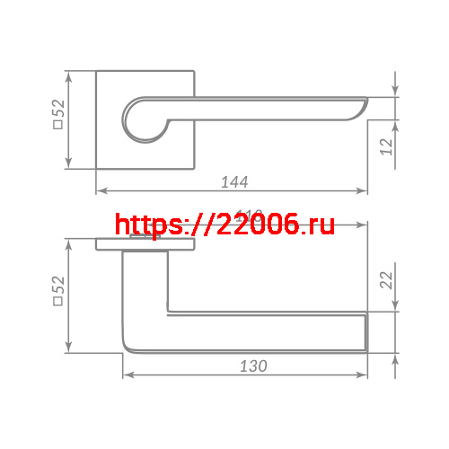 Ручка Punto (Пунто) раздельная K.ARC.Q52.STEP SSG-39 сатин.золото фото 2