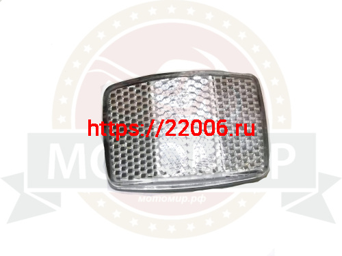 Катафот белый передний HUALONG (TRB-1408K) 121C  (ERF-07)