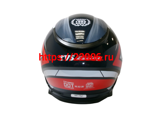 Шлем TVS RACING (Индия) STREET D/V NAVY BLUE RED размер L, + пинлок в комплекте, очки фото 3