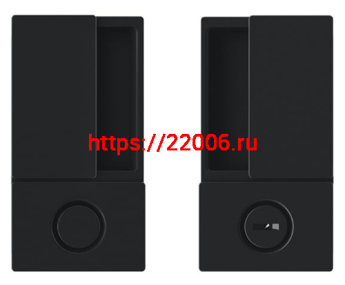 B30002.02.93 AGB (АГБ) Ручка WAVE под WC (черный), для раздвижных дверей