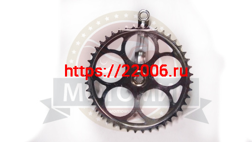 Шатуны Веломотор F50 "Газуля" (изогнутые, ручной стартер) лев.+ прав. со звездой 44 зуб. фото 2