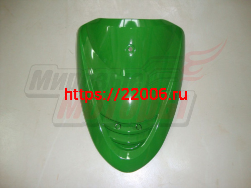 Облицовка передняя верхняя YB50QT-3 Racer Meteor/ ACTIV (ВНИЗУ РЕШЁТКА) зелёная