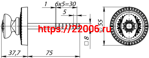 Ручка Armadillo (Армадилло) поворотная BKW8/CL CP Хром фото 2