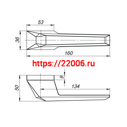 Ручка Armadillo (Армадилло) раздельная K.UCS36.STONE (STONE UCS) BL-26 черный фото 2