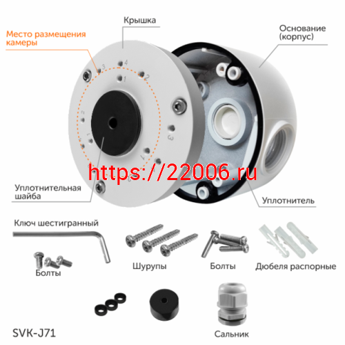 Монтажная гермокоробка SVK-J71 фото 2